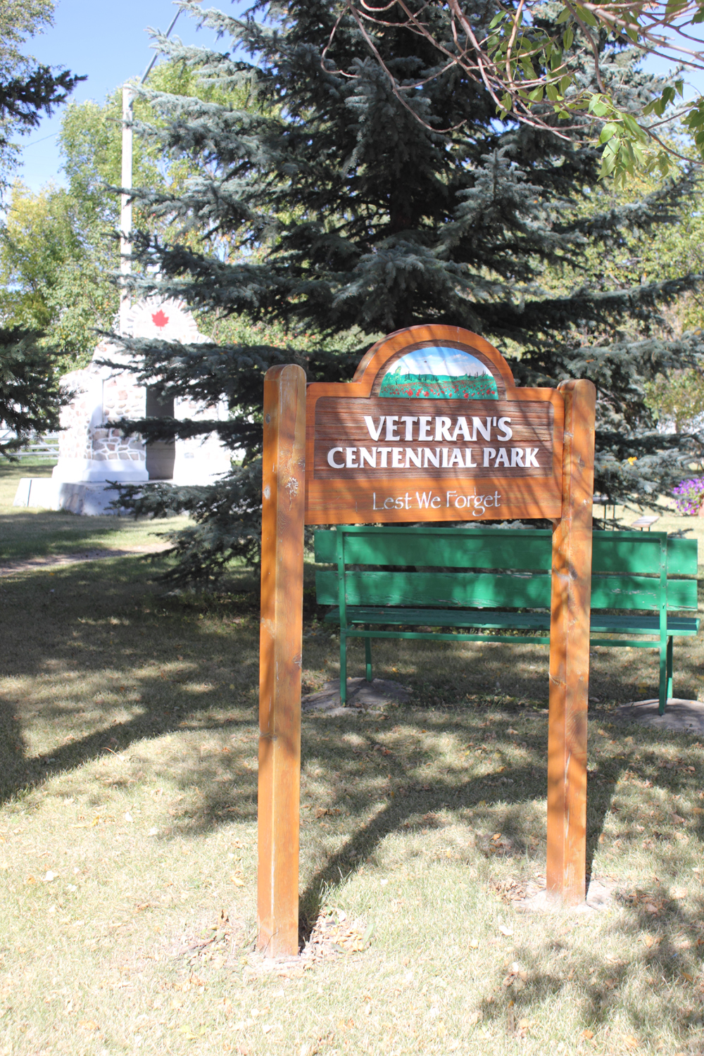 Veteran's Centennial Park and Cenotaph. Kenaston, Saskatchewan.