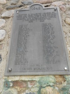 Tisdale War Memorial Plaque